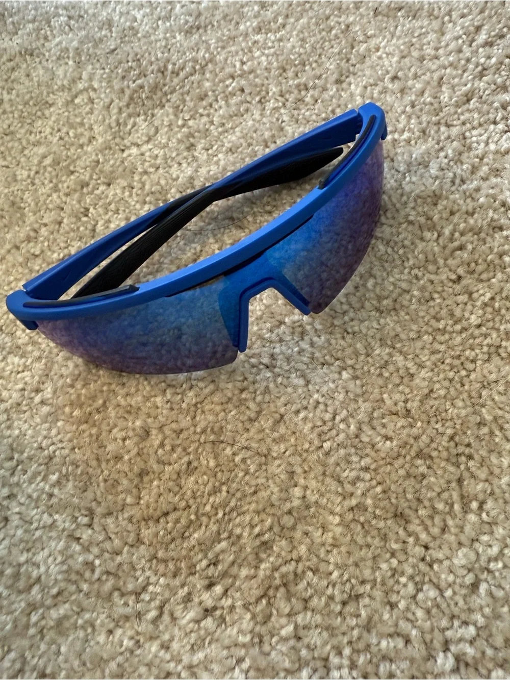 Nike Blue Wraparound Sports Sunglasses